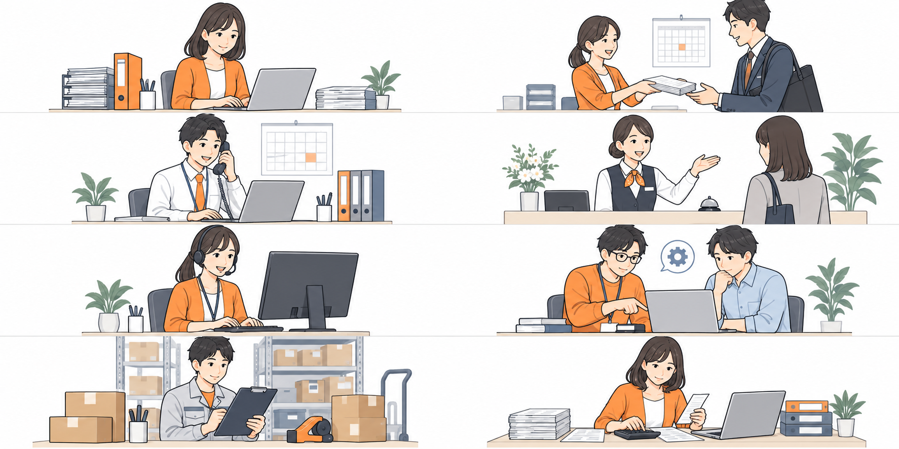一般事務の仕事内容を表すイラスト